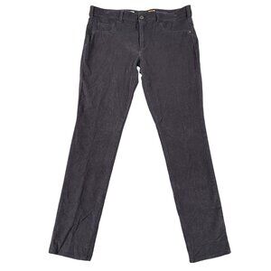 Anthropologie Pilcro Corduroy Pants Womens 34 Serif Fit Charcoal Grey